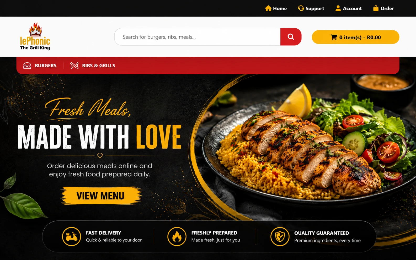 Online shop website preview